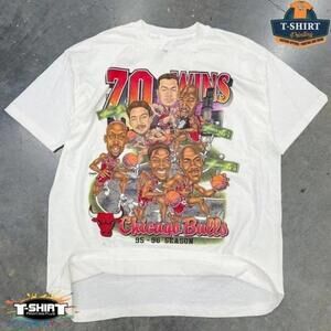 Chicago Bulls 72-10 Caricature Shirt, Basketball Shirt, American Tee